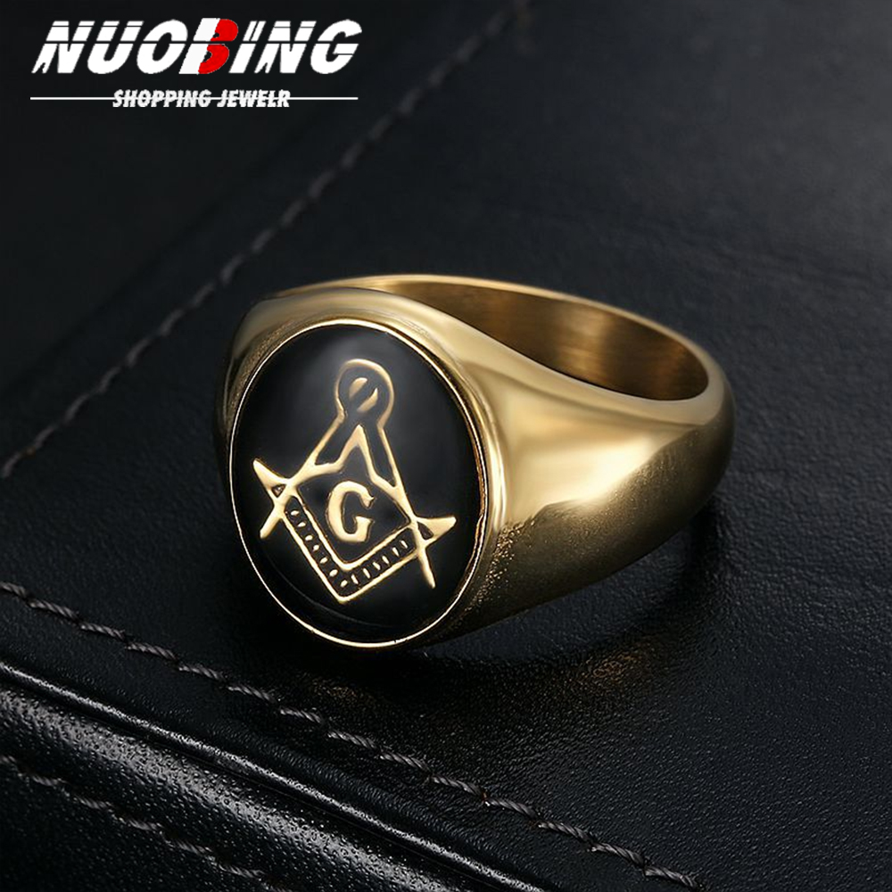 Vintage Fashion Rings - Mannen Vintage 316L Rvs Ronditeit Vrijmetselaar