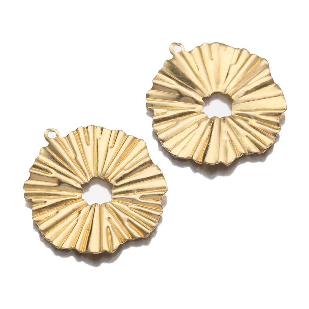 Vintage Fashion Earrings - 20 Stks/partij Messing Zon Bloemen Bedels