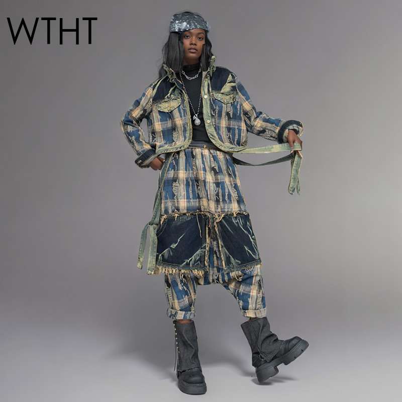 Patchwork Jean Jacket - WTHT Mode Dames Onregelmatige Patchwork Revers