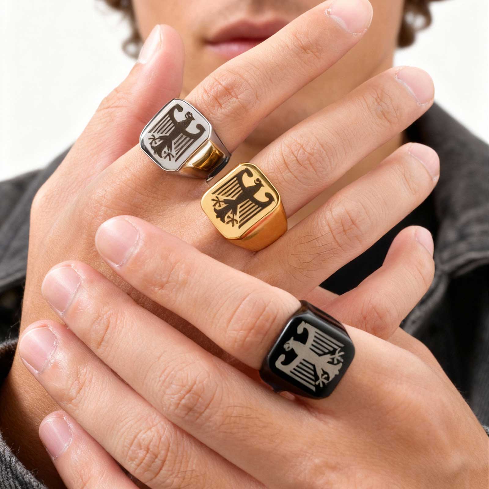 Vintage Fashion Rings For Women - Aangepaste Flying Hawk Eagle Ring Cool