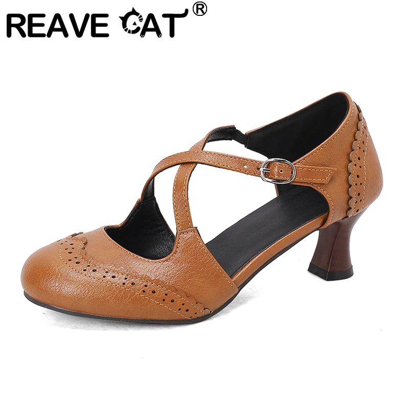 Vintage Fashion Designers - REAVE CAT Vintage Dames Dagelijkse Pumps