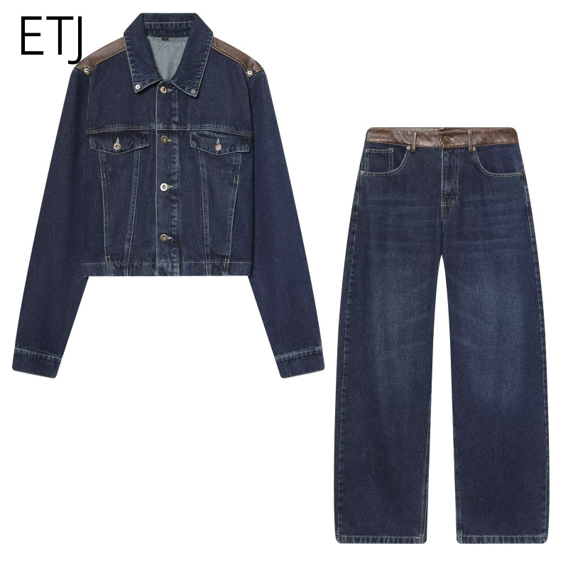Patchwork Jean Jacket - ETJ Dames Denim Jack & Jeans