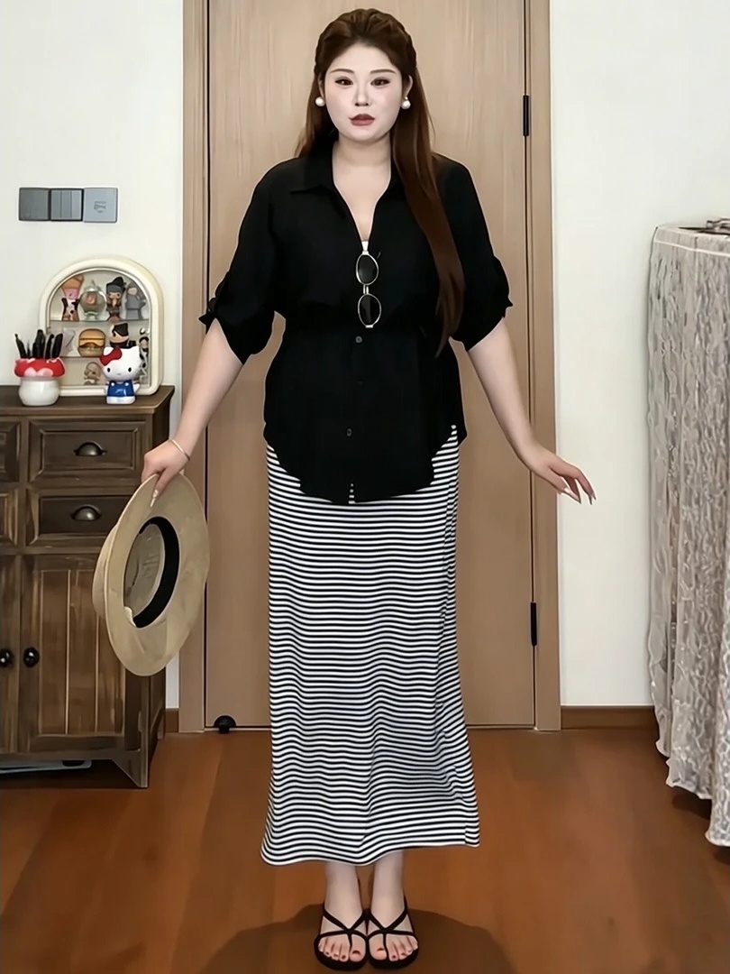 Vintage Fashion Plus Size - Plus Size Dames Vintage Shirt En
