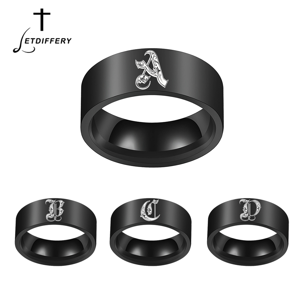 Vintage Fashion Rings - Letdiffery Aangepaste Gegraveerde Initialen A tot