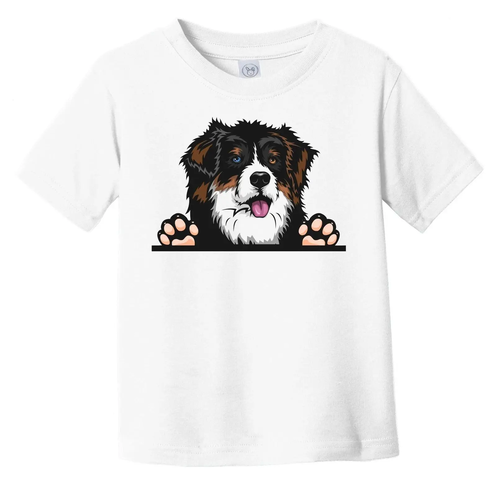 Vintage Fashion Pop Up - Australische herdershondenras die opduikt Schattig baby-peuter