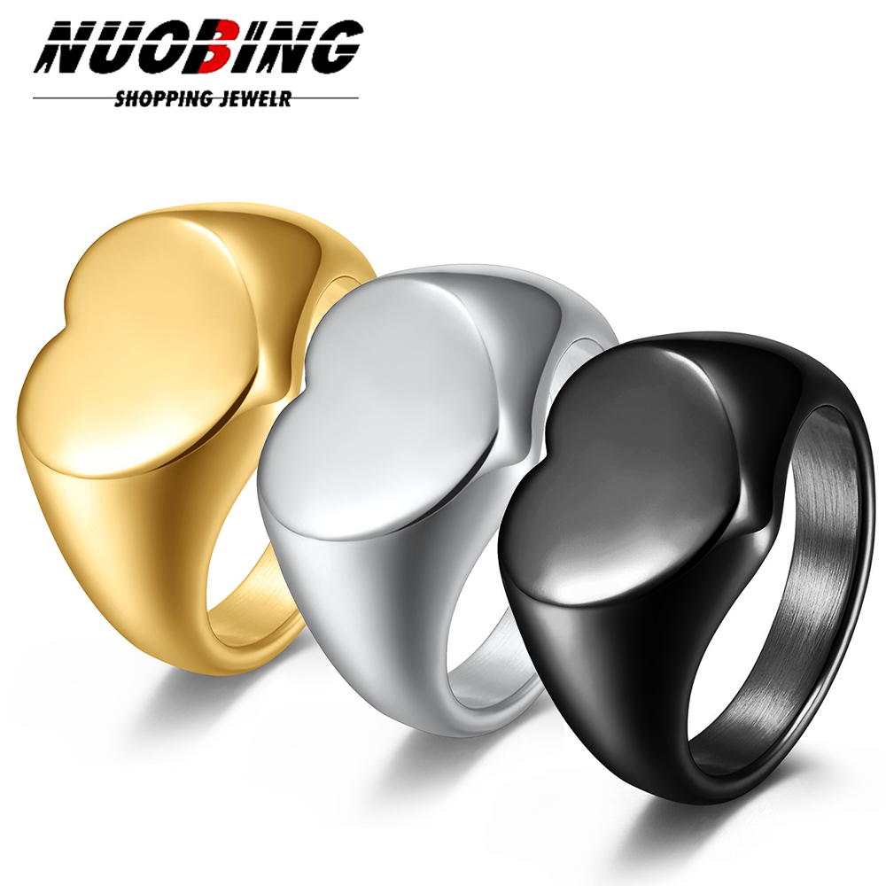 Vintage Fashion Rings - Aangepaste Vrouwen Zegelring Leuke Hart Ronde