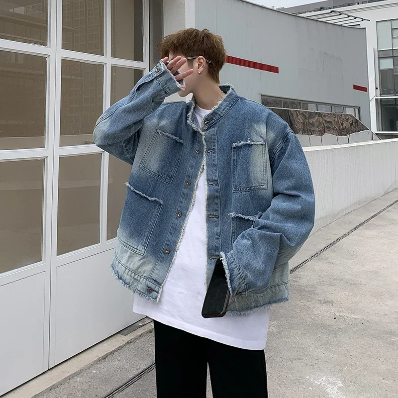 Amerikaanse Retro Hip Pop Raw  - Patchwork Jean Jacket recensie en prijs