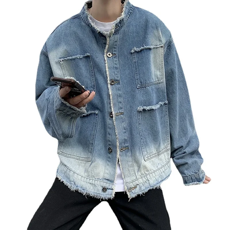 Amerikaanse Retro Hip Pop Raw  - Patchwork Jean Jacket recensie en prijs