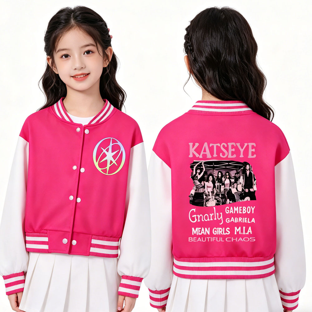 KATSEYE Printing kinder korte  - Varsity Jacket Wool recensie en prijs