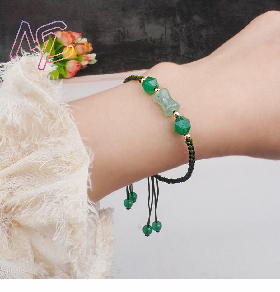Groene natuurlijke jade kralen - Vintage Fashion Designers recensie en prijs