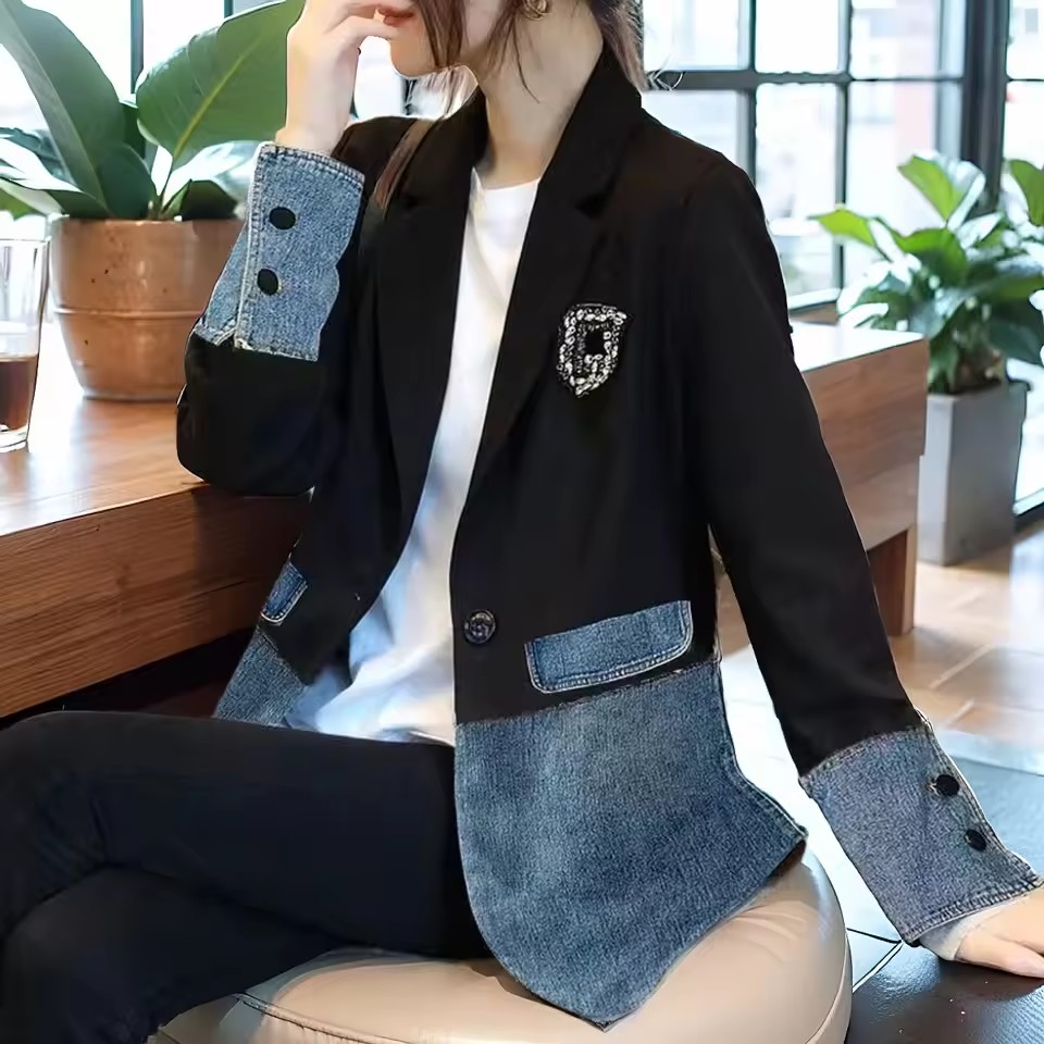 Mode patchwork jeans jasje dam - Patchwork Jean Jacket recensie en prijs