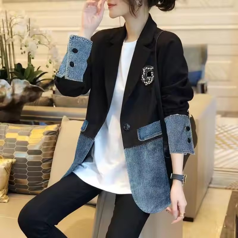 Mode patchwork jeans jasje dam - Patchwork Jean Jacket recensie en prijs
