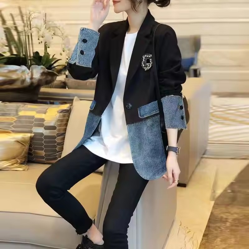 Mode patchwork jeans jasje dam - Patchwork Jean Jacket recensie en prijs