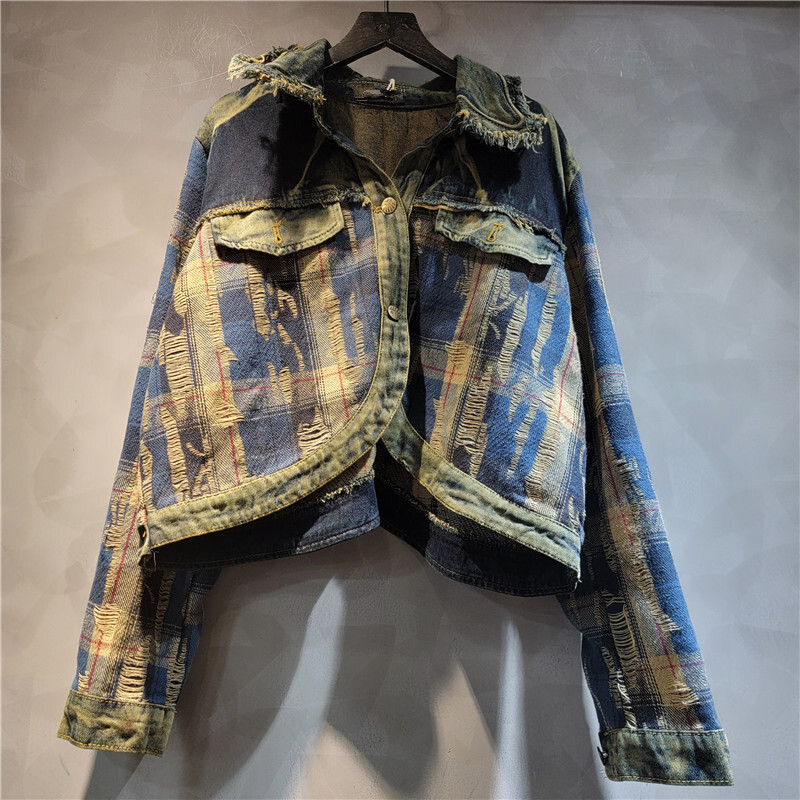 WTHT Mode Dames Onregelmatige  - Patchwork Jean Jacket recensie en prijs