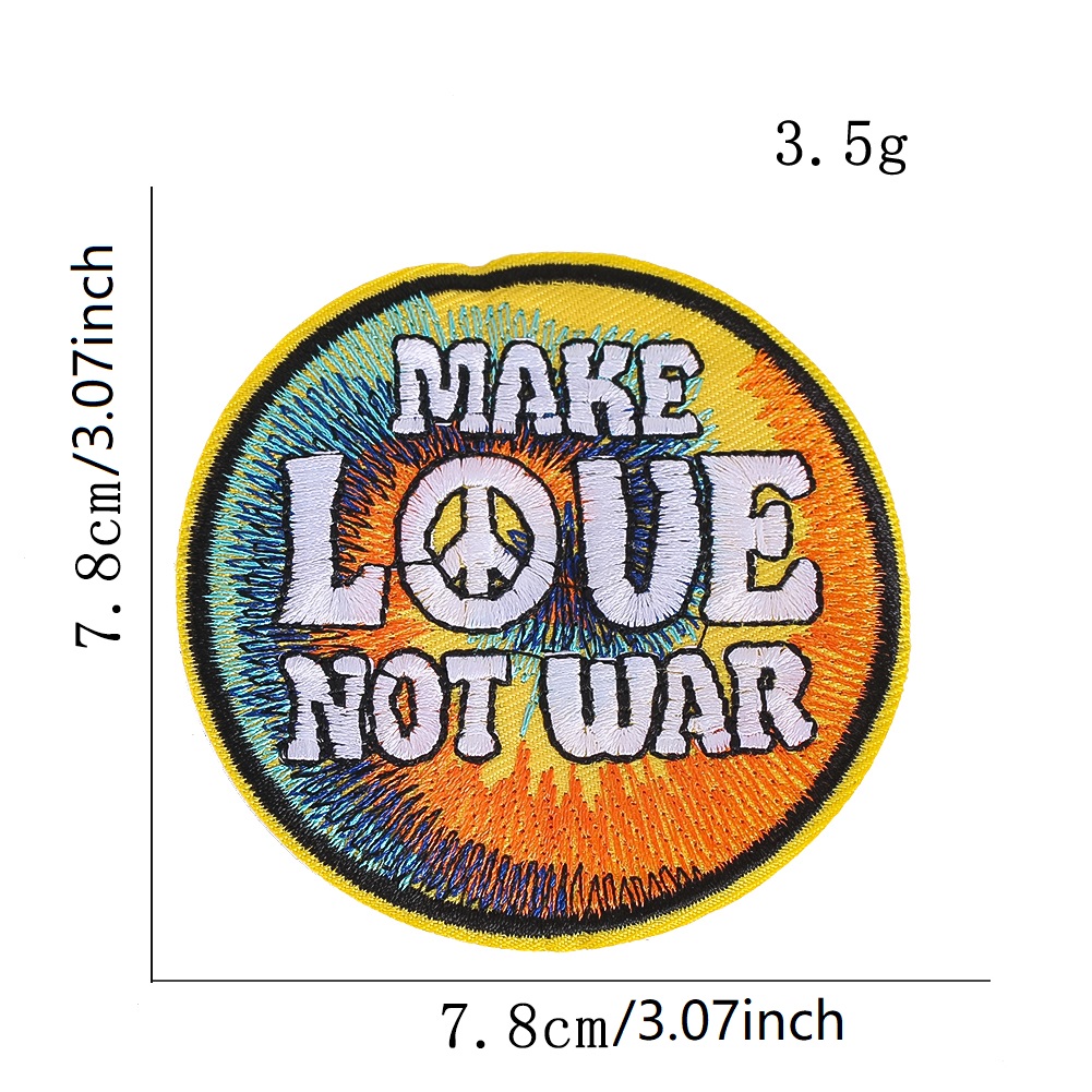 Anti-oorlog Make Love Not War  - Patchwork Jean Jacket recensie en prijs