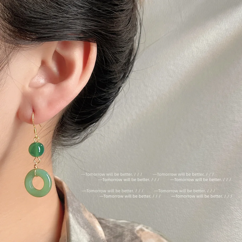 Groene echte jade ring oorbell - Vintage Fashion Rings recensie en prijs