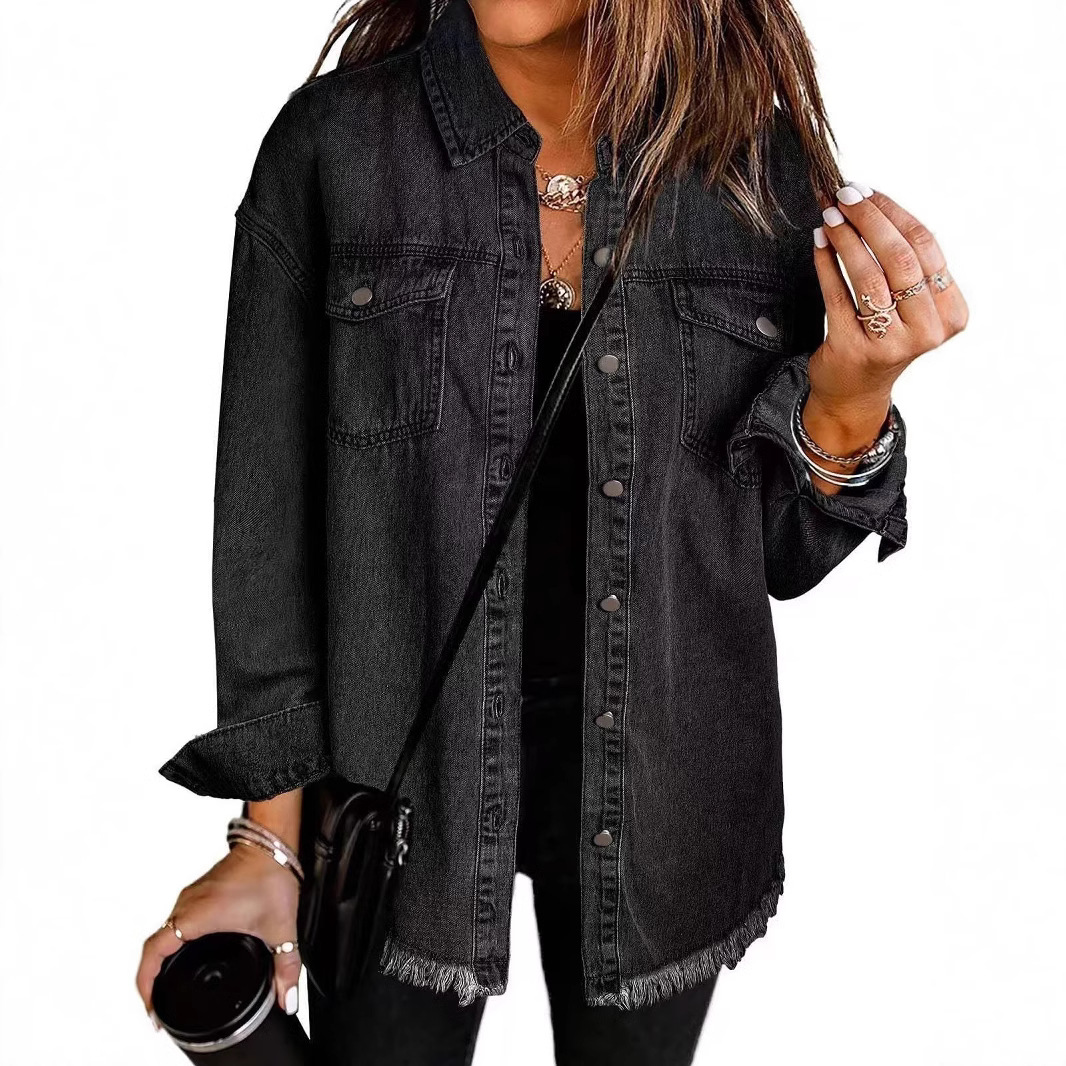 Gewassen Denim Jas Dames Herfs - Patchwork Jean Jacket recensie en prijs