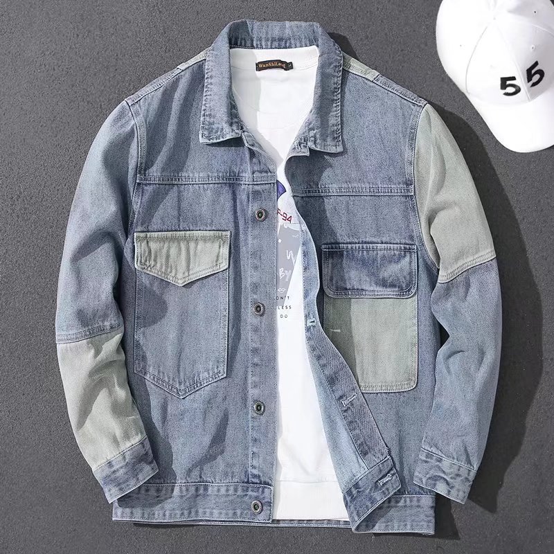 2026 Mannen Casual Oversize De - Patchwork Jean Jacket recensie en prijs