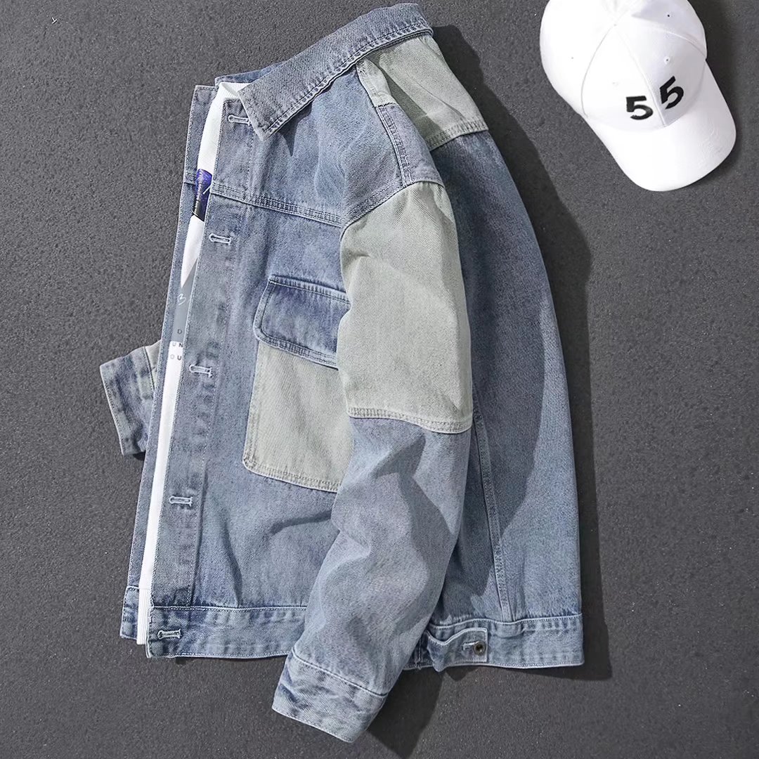 2026 Mannen Casual Oversize De - Patchwork Jean Jacket recensie en prijs