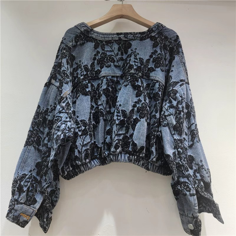 Mode Jacquard Korte Denim Jas  - Patchwork Jean Jacket recensie en prijs