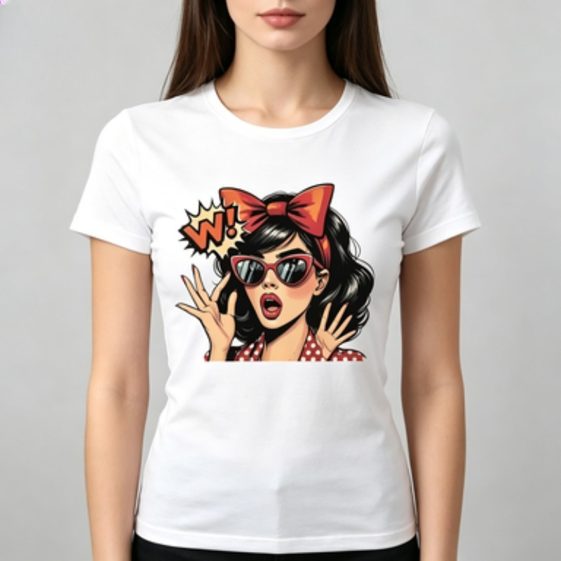 Dames katoenen slim fit T-shir - Vintage Fashion Pop Up recensie en prijs