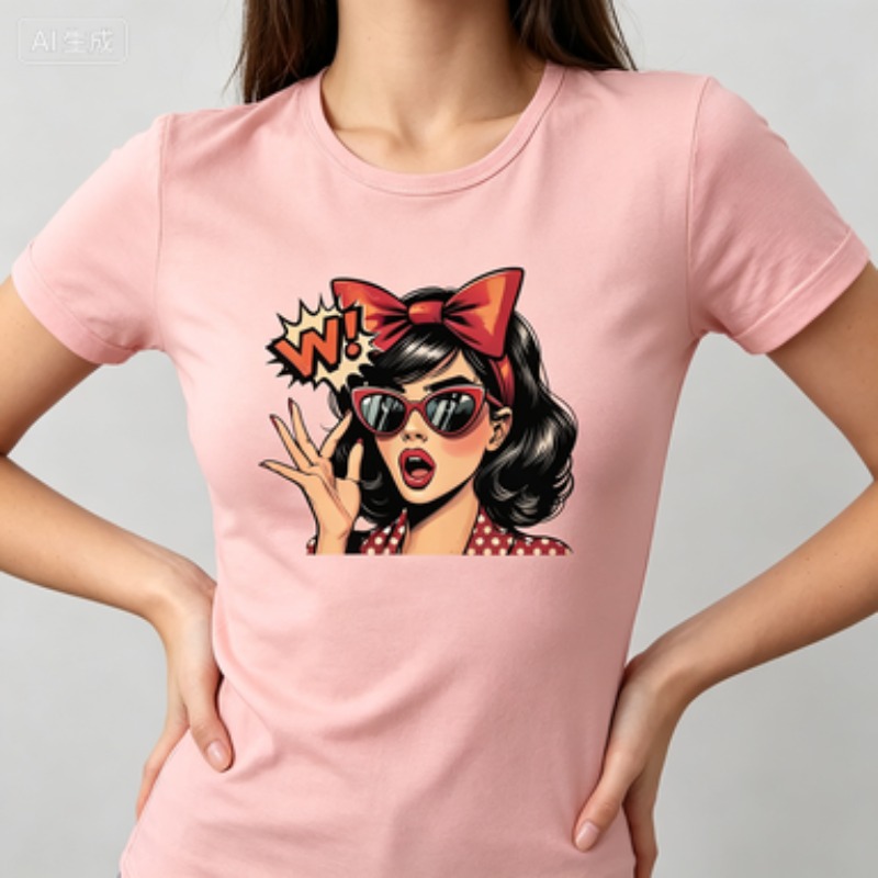 Dames katoenen slim fit T-shir - Vintage Fashion Pop Up recensie en prijs