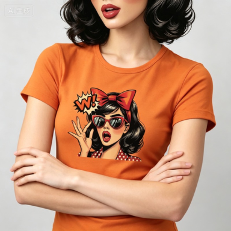 Dames katoenen slim fit T-shir - Vintage Fashion Pop Up recensie en prijs