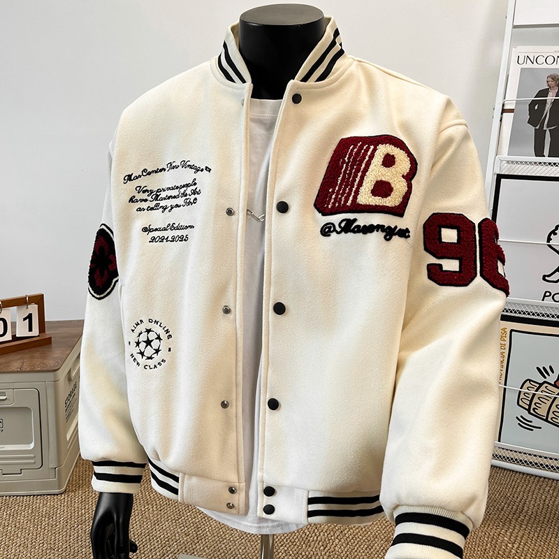 2026 lente nieuwe jas jongens  - Varsity Jacket Wool recensie en prijs