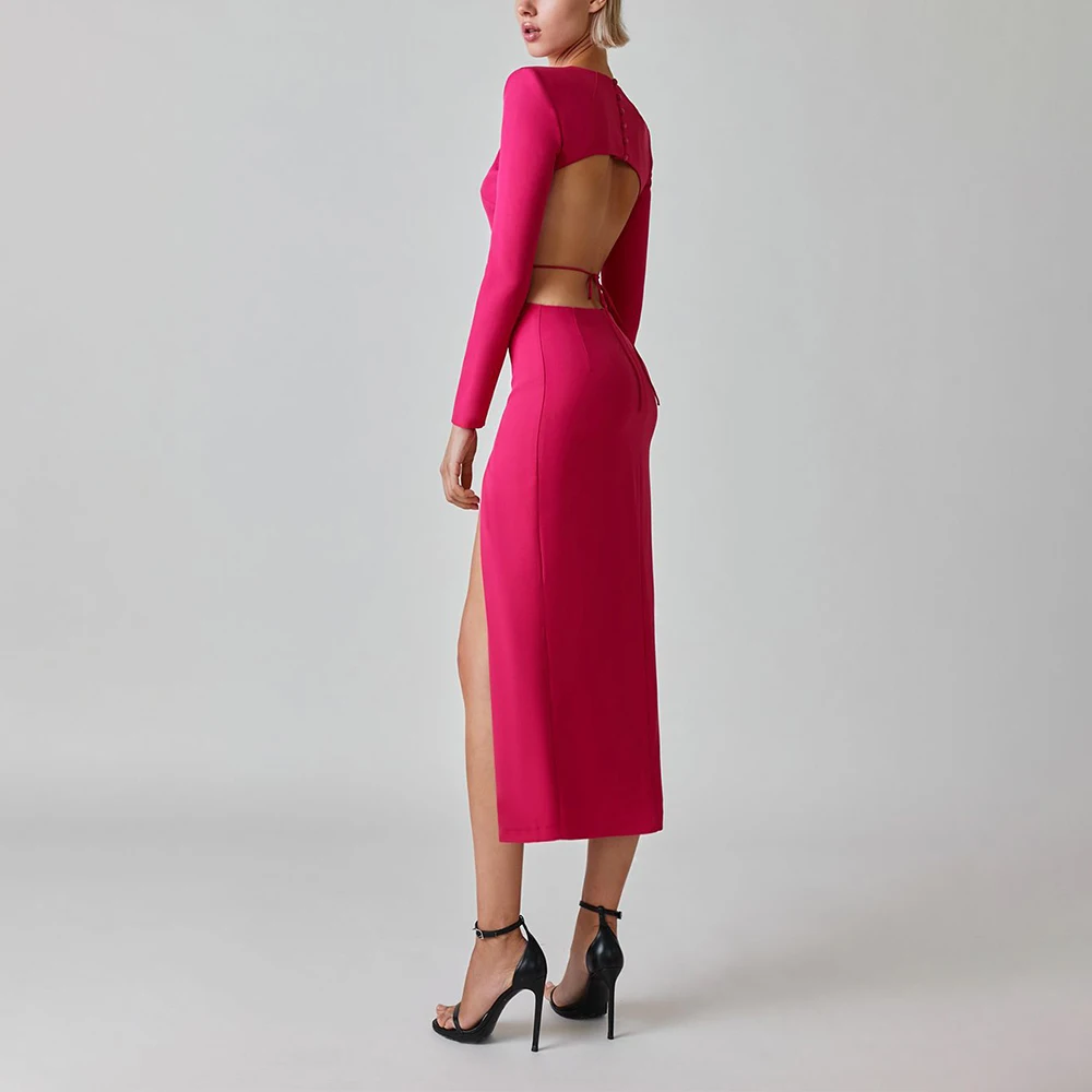 Luxe avondjurk met lange mouwe - Vintage Fashion Exhibition recensie en prijs